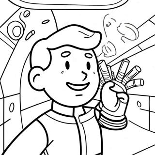 Fallout Vault Boy Fargeleggingsark | Fallout fargeleggingsside