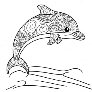 Lisa Frank Fargerik Delfin Fargeleggingsark