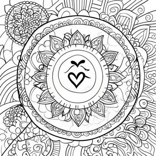 Fargeleggingsark av chakra-symbol | Chakra fargeleggingsside