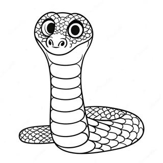 Søt Python Slange Fargeleggingsark | Python fargeleggingsside