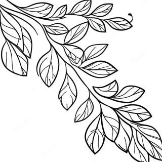 Bladfylt Gren Fargeleggingsark | Gren fargeleggingsside