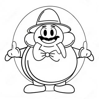Morsom Eggman med et Stort Smil Fargeleggingsark | Eggmann fargeleggingsside