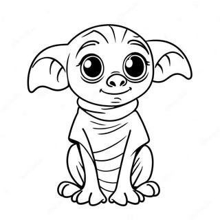 Dobby med Sokker Fargeleggingsark | Dobby fargeleggingsside