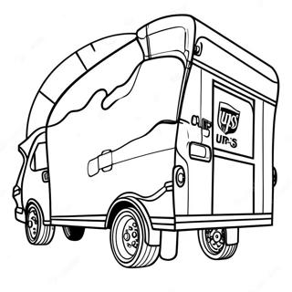 UPS Pakkelevering Fargeleggingsark | UPS fargeleggingsside