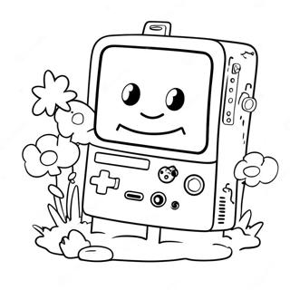 Glad BMO med venner fargeleggingsside | BMO fargeleggingsside