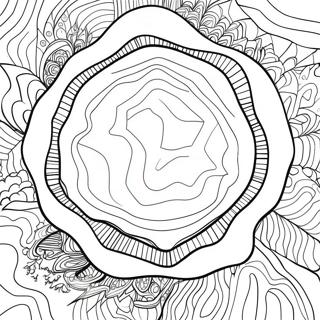 Fargeleggingsark av geode | Geode fargeleggingsside