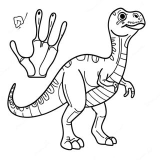 Røntgen dinosaur fargeleggingsark | Røntgen fargeleggingsside