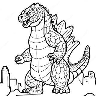 Godzilla Fargeleggingsark