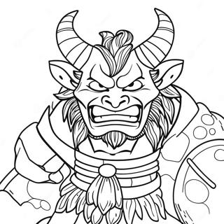Oni Fargeleggingsark | Oni fargeleggingsside