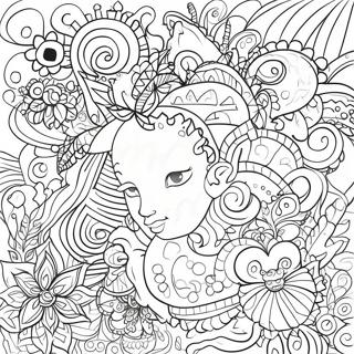 Lyse Marker Doodles Fargeleggingsark | Marker fargeleggingsside
