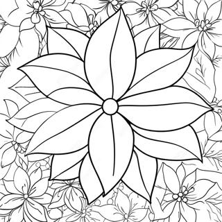 Poinsettia Mal Fargeleggingssider