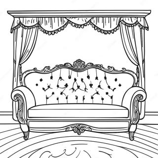 Vintage sofa fargeleggingsside | Sofa fargeleggingsside