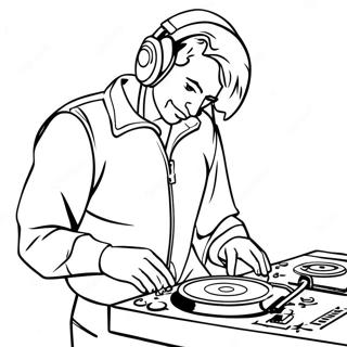 Hvor Høy Er DJ Musikk Mann Fargeleggingssider
