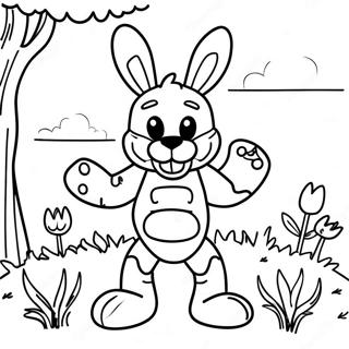 Vårfelle fargeleggingsark | Spring Trap fargeleggingsside