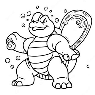 Blastoise med vannkanoner fargeleggingsark | Blastoise fargeleggingsside