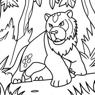 Fierce Rovdyr i Jungelen Fargeleggingsark | Predator fargeleggingsside